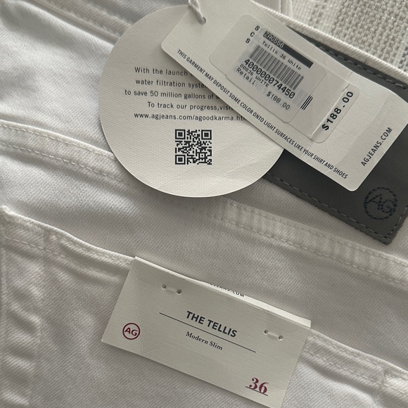 AG Adriano Goldschmied White Slim Jeans - Picture 1 of 2